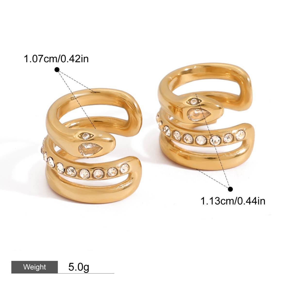 18K gold geometric diamond earrings with exquisite design - mavazie