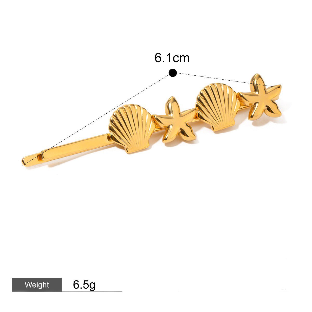 18K gold geometric/shell/flower - shaped design high - end hair accessories - mavazie