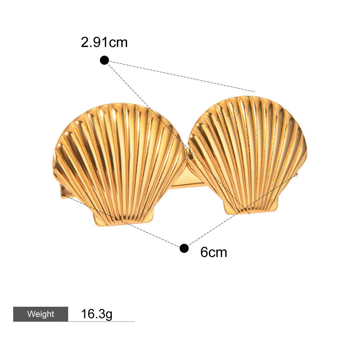 18K gold geometric/shell/flower - shaped design high - end hair accessories - mavazie
