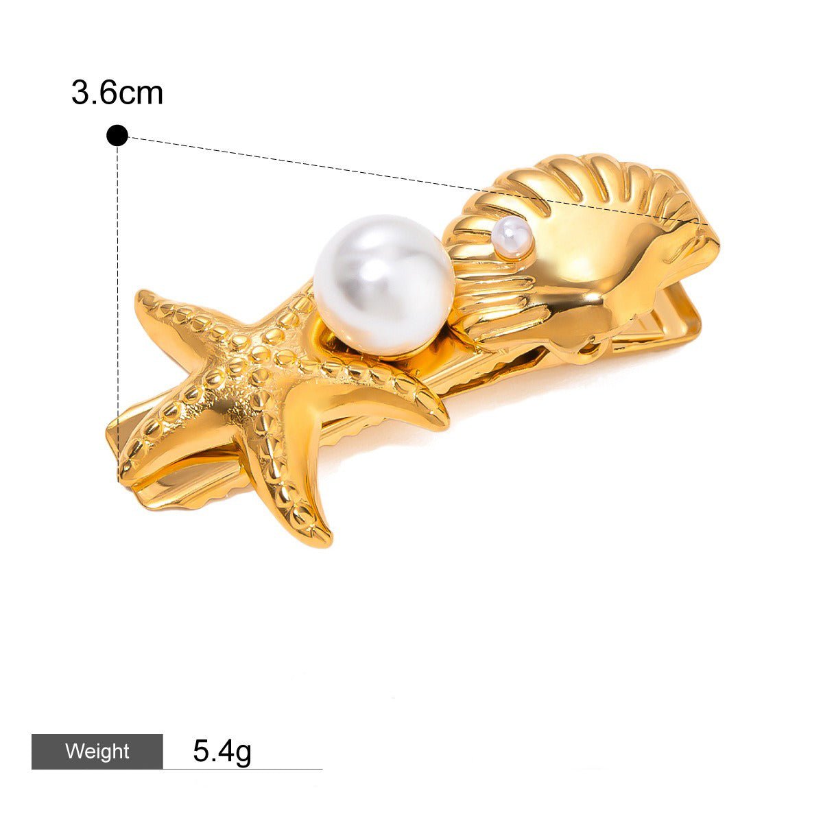 18K gold geometric/shell/flower - shaped design high - end hair accessories - mavazie
