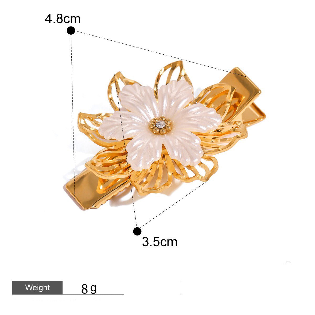 18K gold geometric/shell/flower - shaped design high - end hair accessories - mavazie