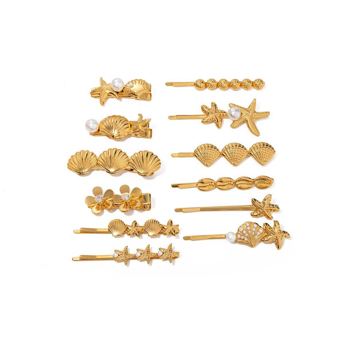 18K gold geometric/shell/flower - shaped design high - end hair accessories - mavazie