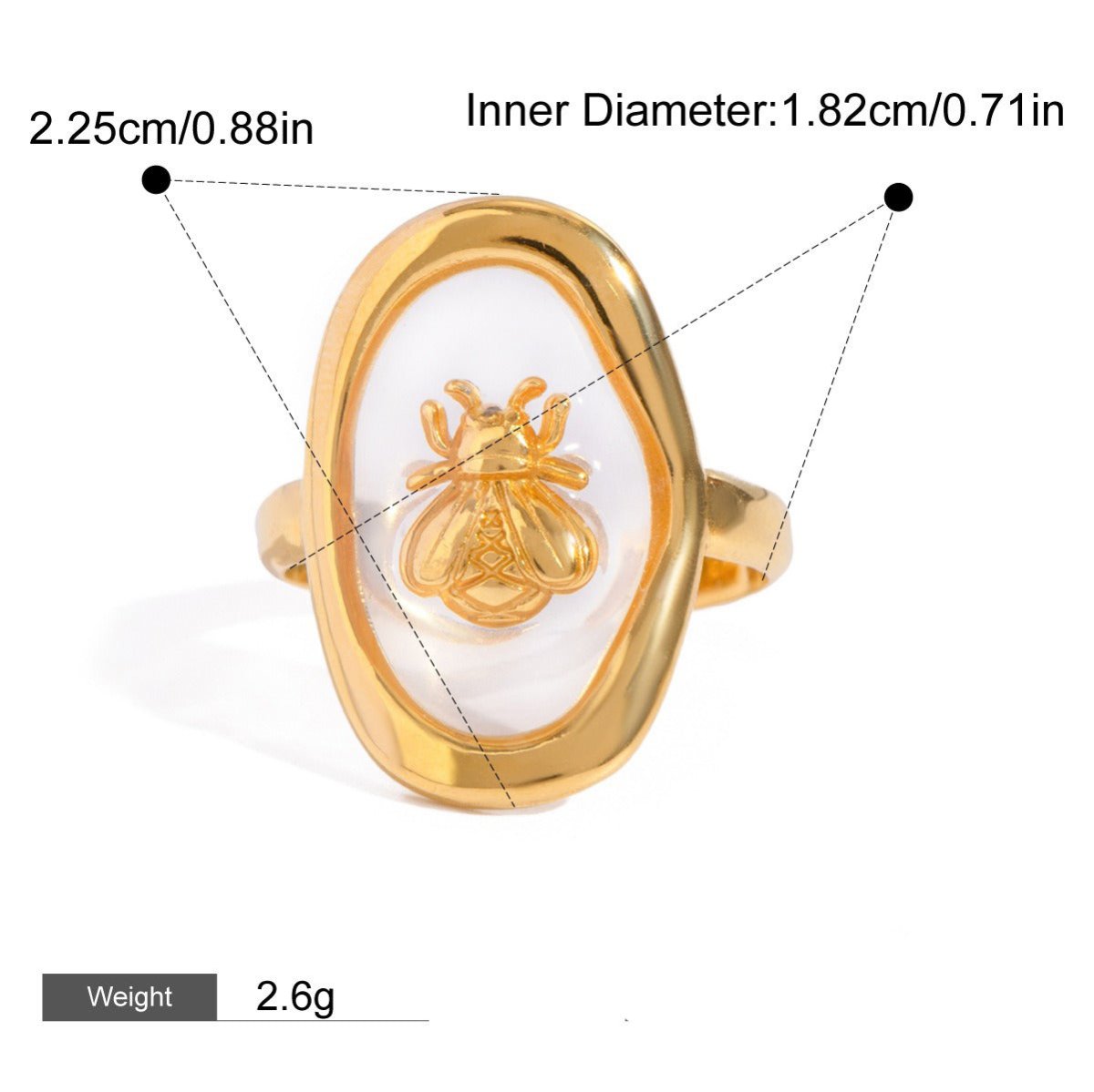 18K gold inlaid gemstone exquisite design noble ring - mavazie
