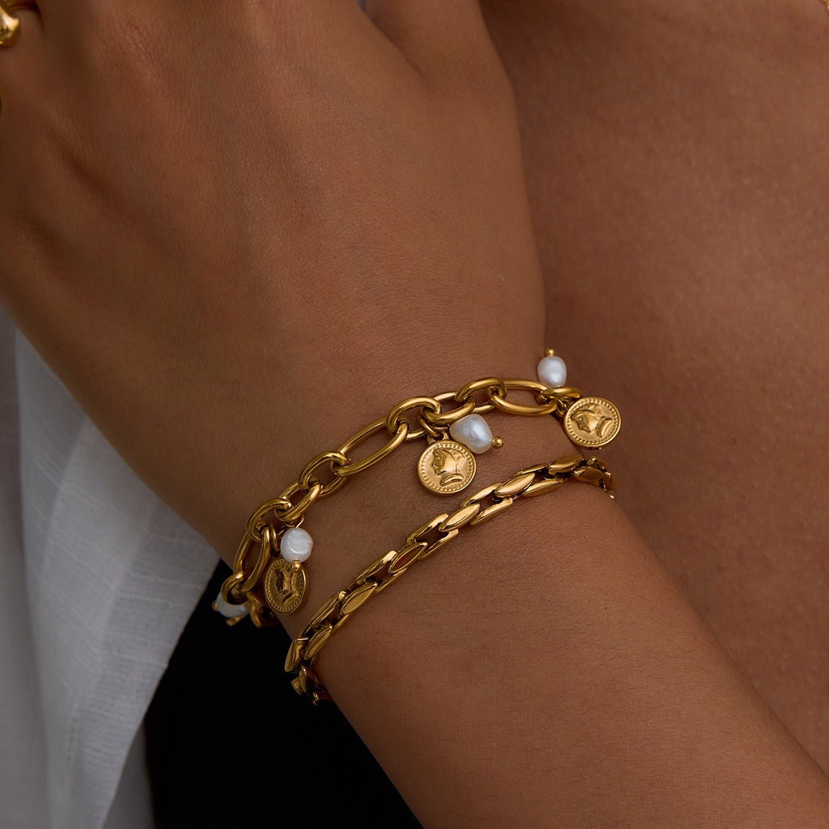 18k gold light luxury high - end bracelet - mavazie