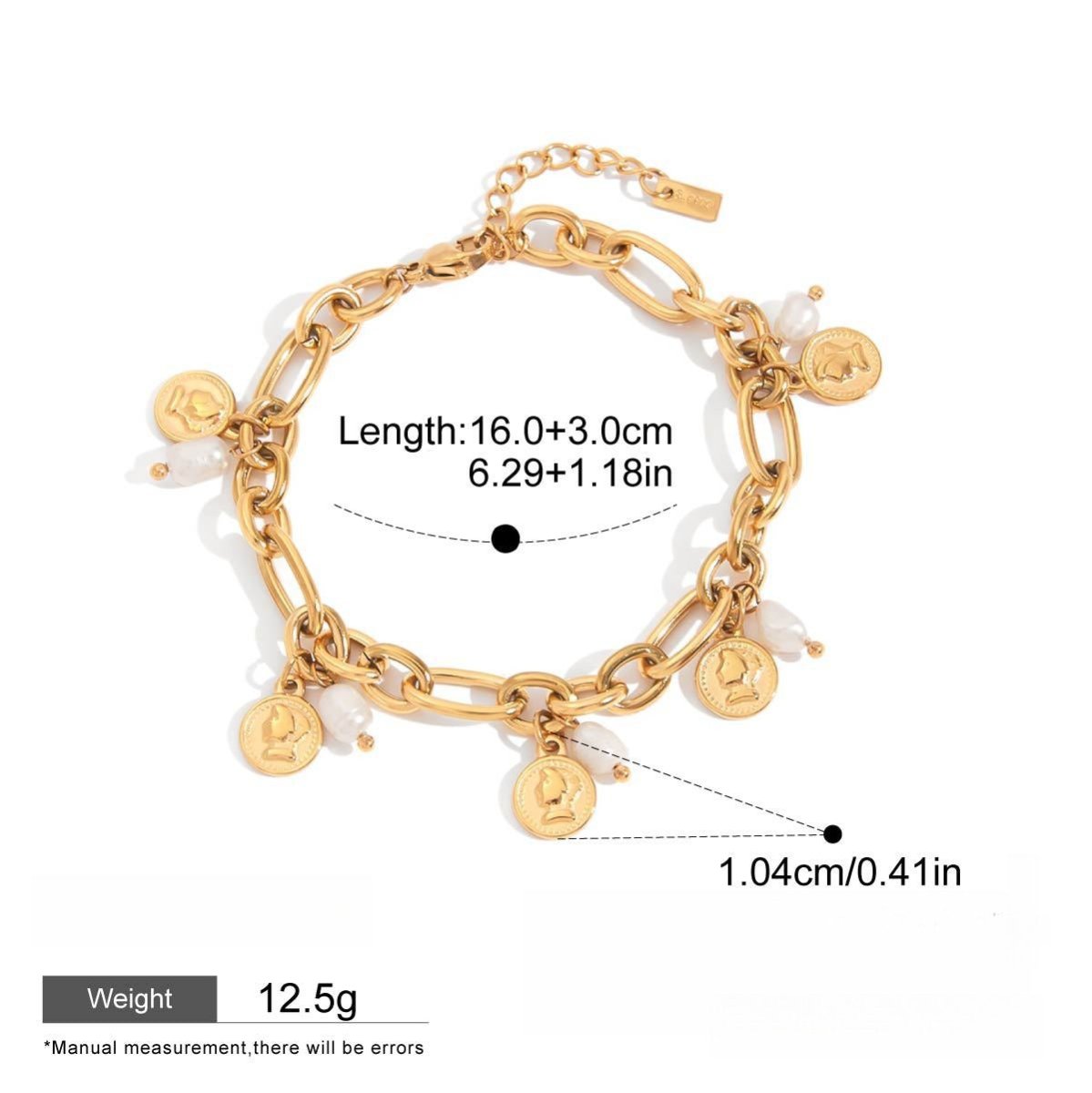 18k gold light luxury high - end bracelet - mavazie