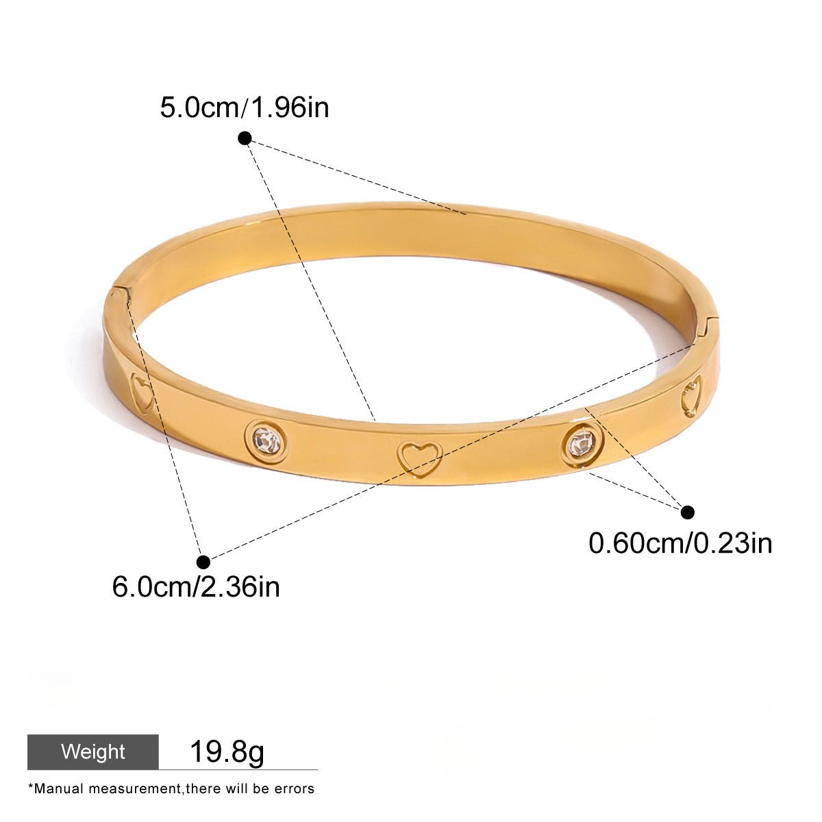 18K gold light luxury high - end zircon bracelet - mavazie