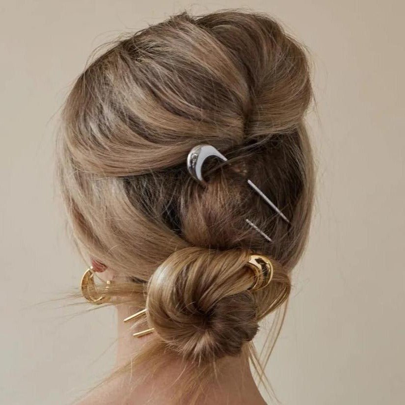 18K Gold U - Shaped Design Elegant and Simple Hair Accessory - mavazie