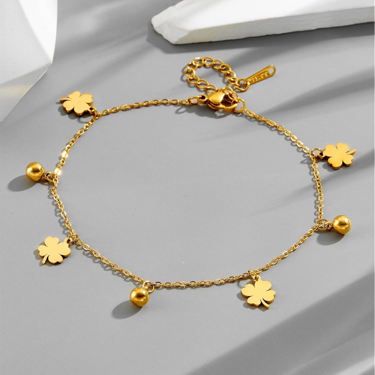 Gold Four - Leaf Clover Luxury Bracelet - mavazie