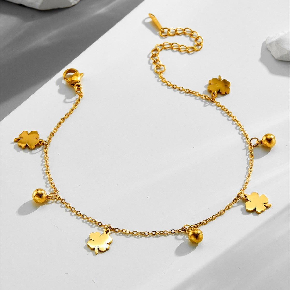 Gold Four - Leaf Clover Luxury Bracelet - mavazie