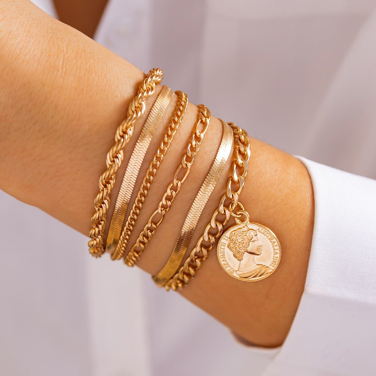 Imitation Pearl Stacking Bracelet - mavazie