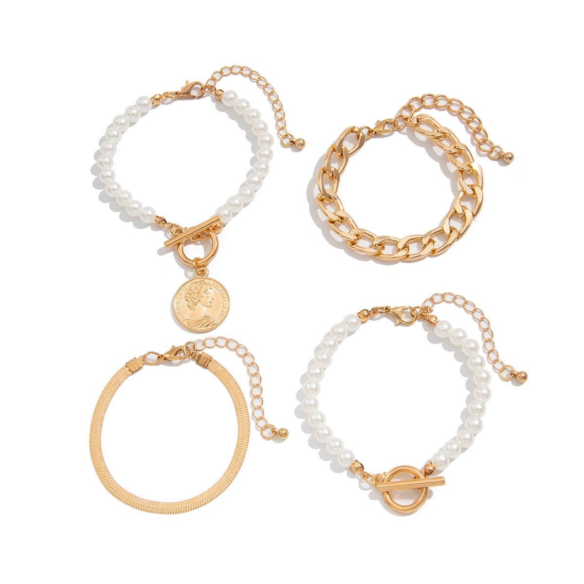 Imitation Pearl Stacking Bracelet - mavazie
