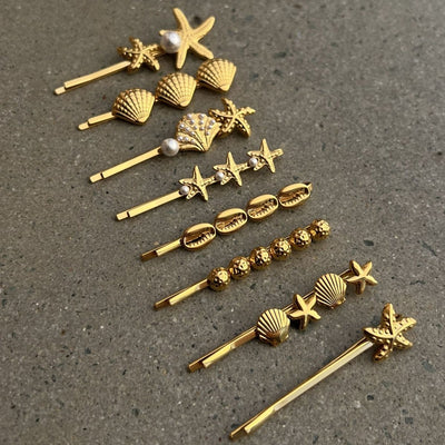 18K gold geometric/shell/flower - shaped design high - end hair accessories - mavazie