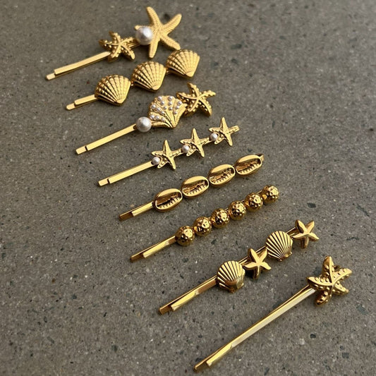 18K gold geometric/shell/flower - shaped design high - end hair accessories - mavazie