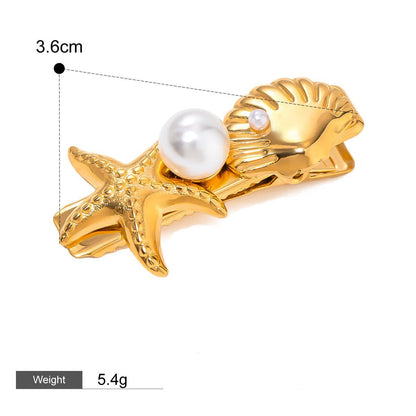 18K gold geometric/shell/flower - shaped design high - end hair accessories - mavazie