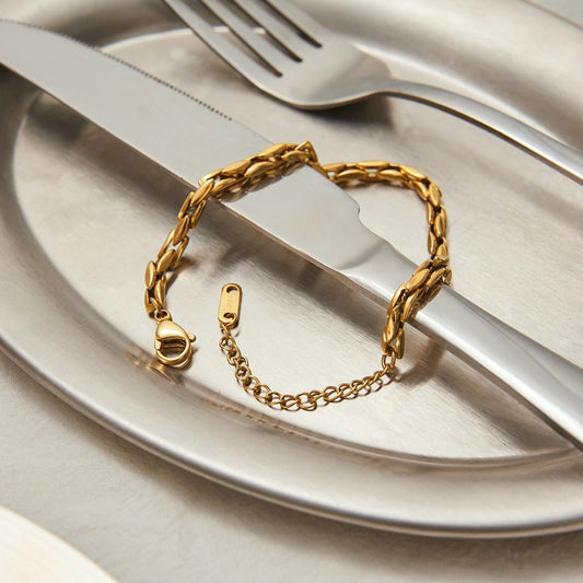 18k gold light luxury high - end bracelet - mavazie