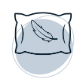 Text description of an anti-gravity balance pillow with a neutral background
