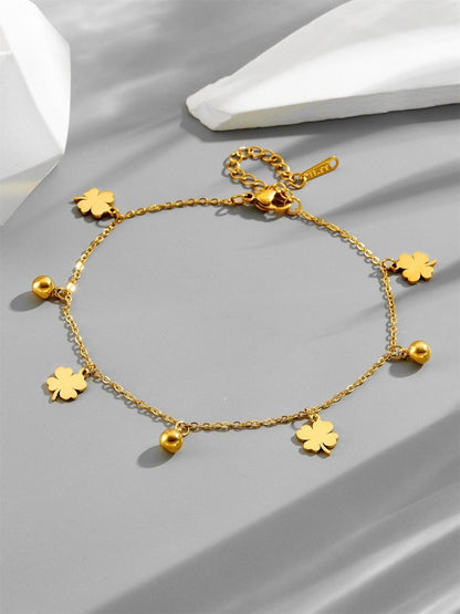 Gold Four - Leaf Clover Luxury Bracelet - mavazie