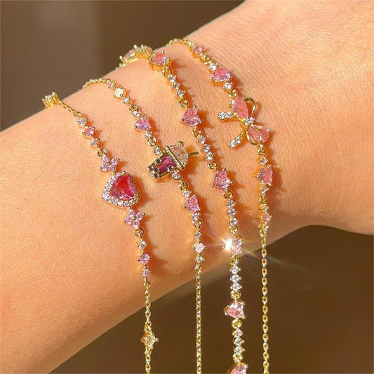 Love Zircon Butterfly Festival Bracelet - mavazie